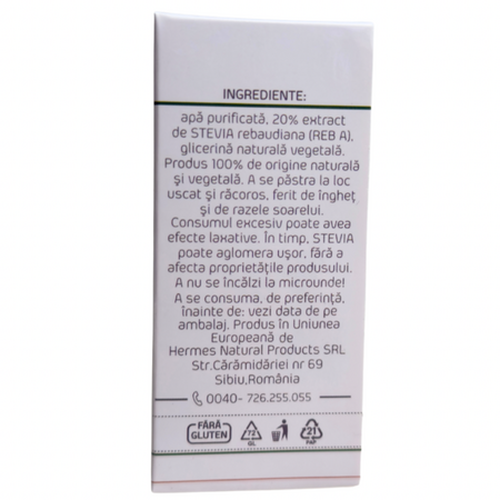 Indulcitor cu Stevia SteviElle, 50 ml, Hermes Natural 725782