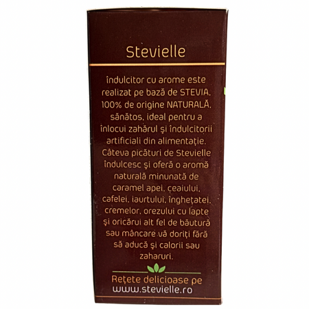 Indulcitor Stevia cu aroma de caramel SteviElle, 50 ml, Hermes Natural 725778