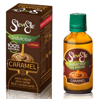 Indulcitor Stevia cu aroma de caramel SteviElle, 50 ml, Hermes Natural