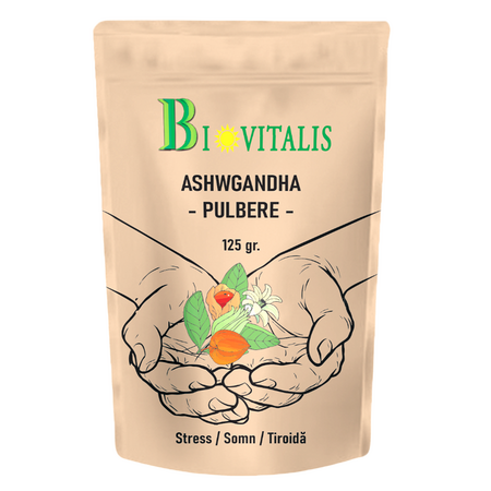 Ashwagandha pulbere, 125g, Sanoviva Farma