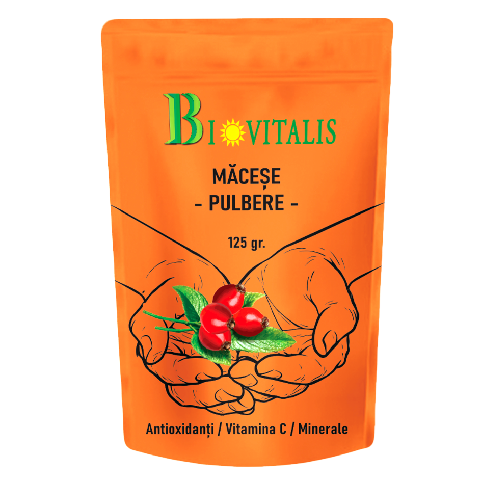 Pulbere de Macese, 125 g, Biovitalis