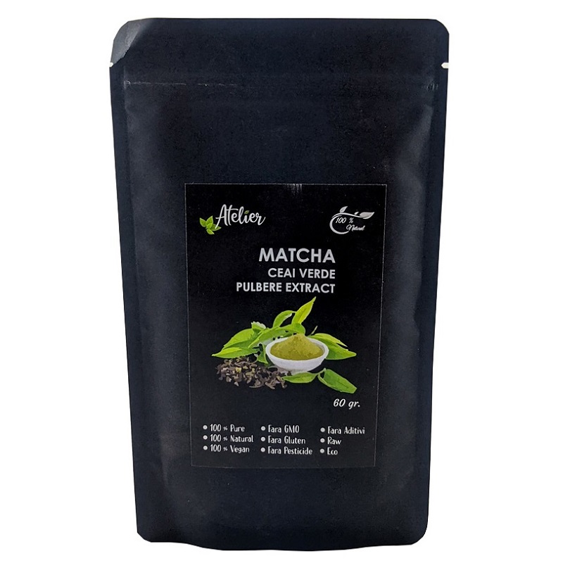 Matcha pulbere, 60 g, Sanoviva Farma