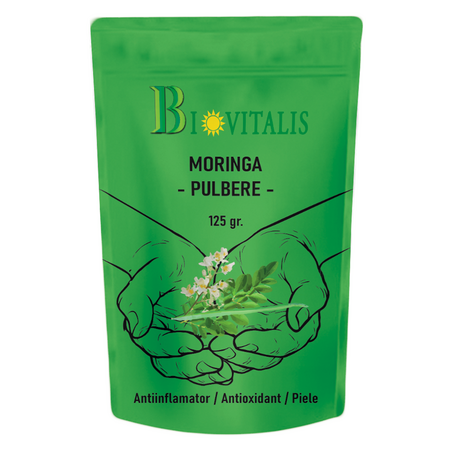 Moringa pulbere, 125g, Sanoviva Farma
