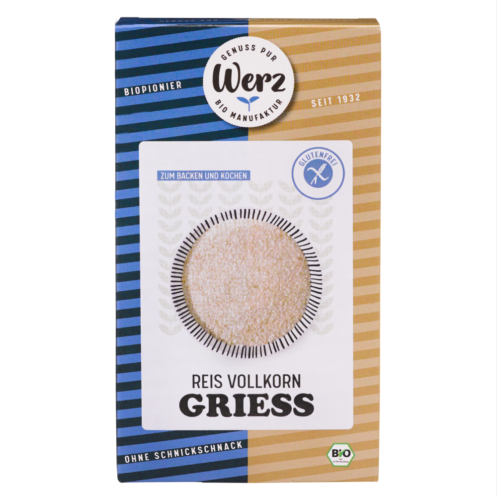 Gris eco fara gluten din orez, 250 g, Werz