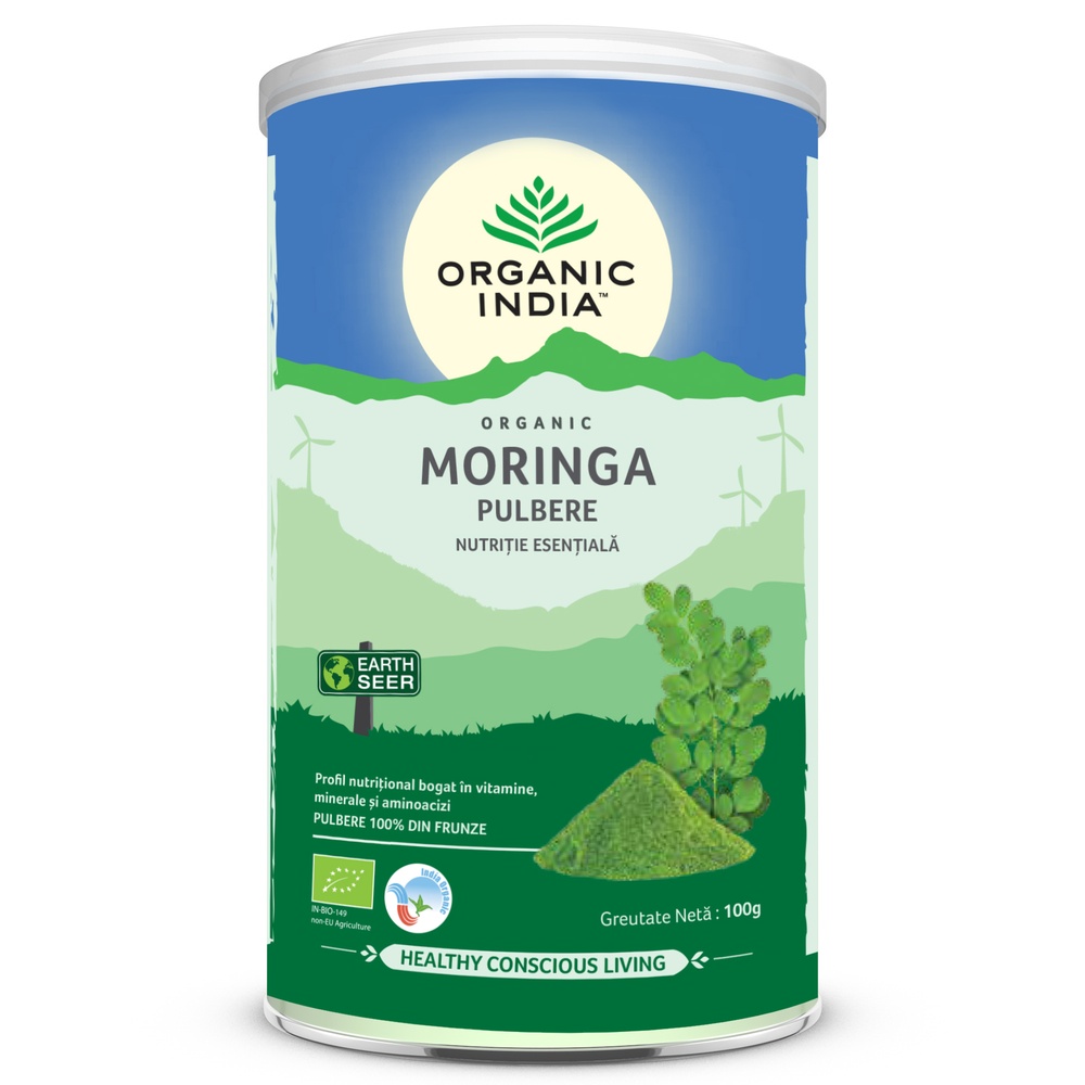 Pulbere de Moringa Bio, 100 g, Organic India