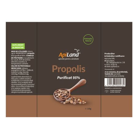 Propolis brut puritate 95%, 10 g, Apiland 701291