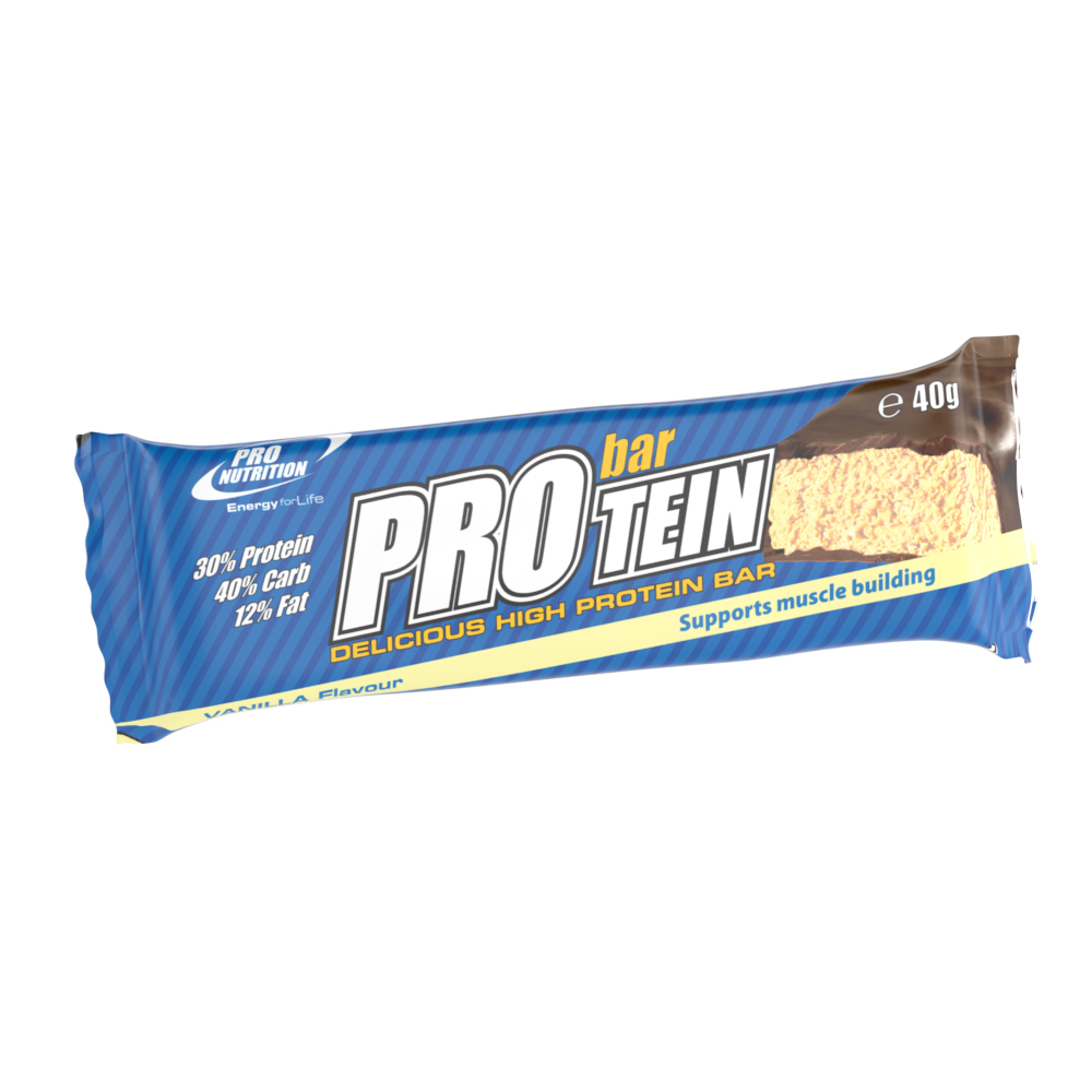 Protein Bar cu aroma de vanilie, 40 g, Pro Nutrition