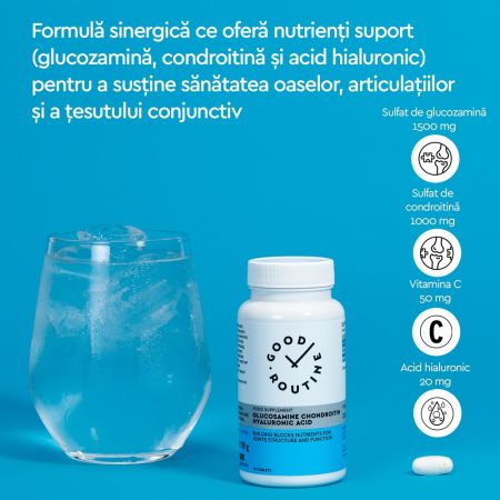 Glucosamine Chondroitin Hyaluronic Acid Good Routine, 90 comprimate, Secom 589905
