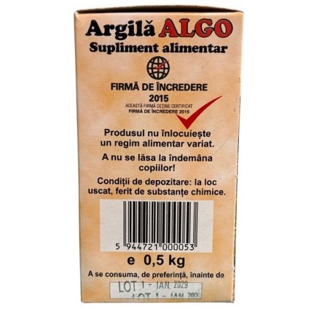 Argila sub forma de bulgarasi, 500 g, Algo 704855