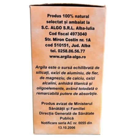 Argila sub forma de bulgarasi, 500 g, Algo 704856