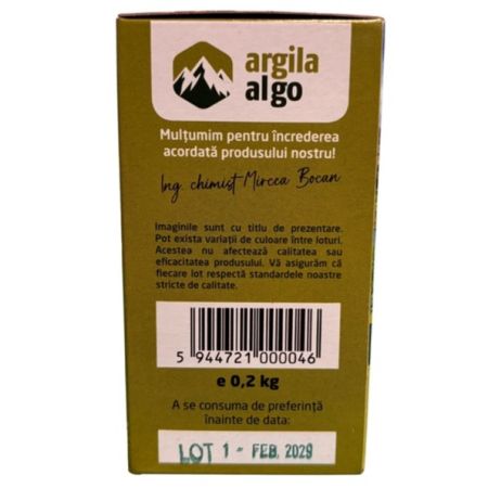 Argila sub forma de bulgarasi, 200 g, Algo 704837