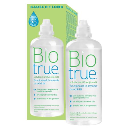 Solutie multifunctionala Biotrue, 360 ml, Bausch + Lomb