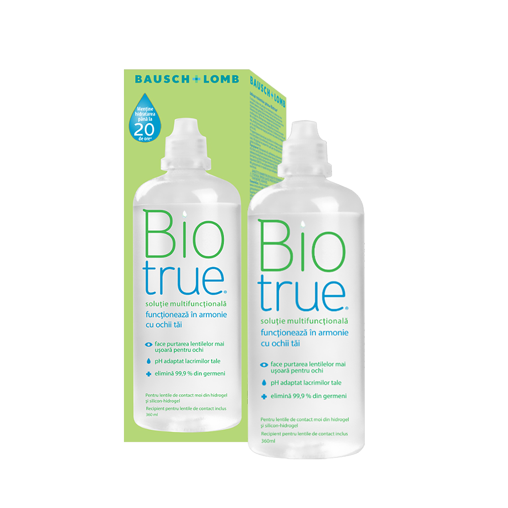 Solutie Biotrue multifunctionala, 360 ml, Bausch + Lomb