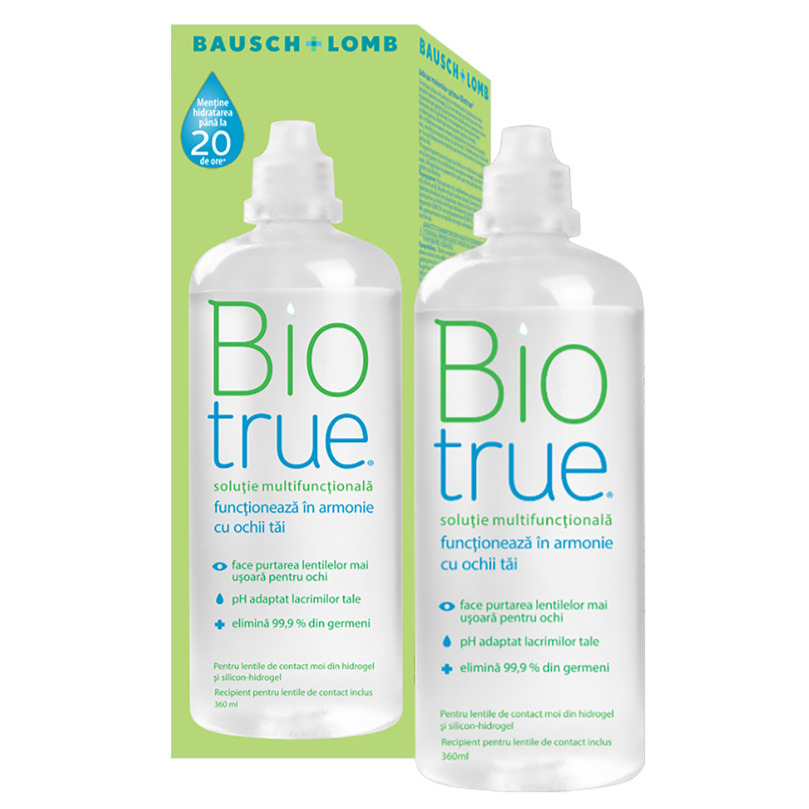 Solutie multifunctionala Biotrue, 360 ml, Bausch + Lomb