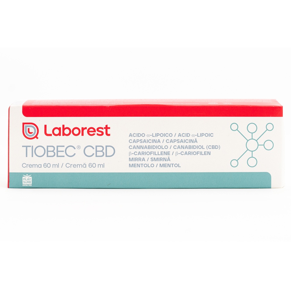 Crema calmanta Tiobec CBD, 60 ml, Laborest Italia