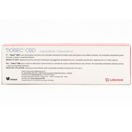 Crema calmanta Tiobec CBD, 60 ml, Laborest Italia 721154