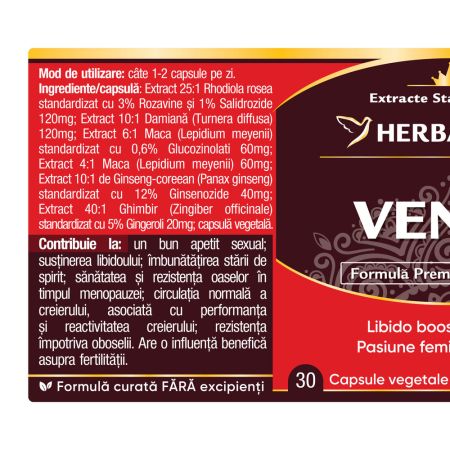Venus, 30 capsule, Herbagetica 689075