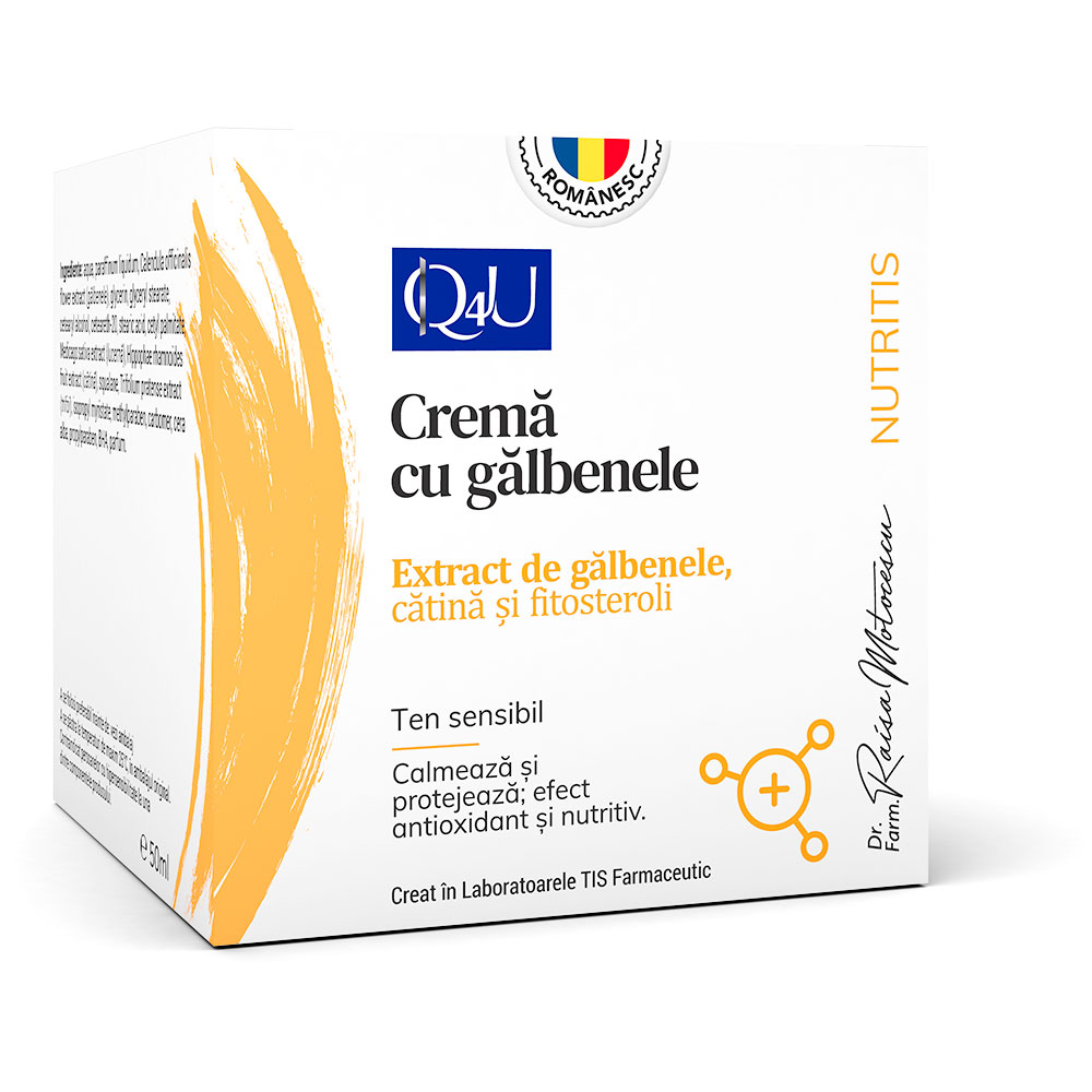 Crema cu galbenele Q4U, 50 ml, Tis Farmaceutic