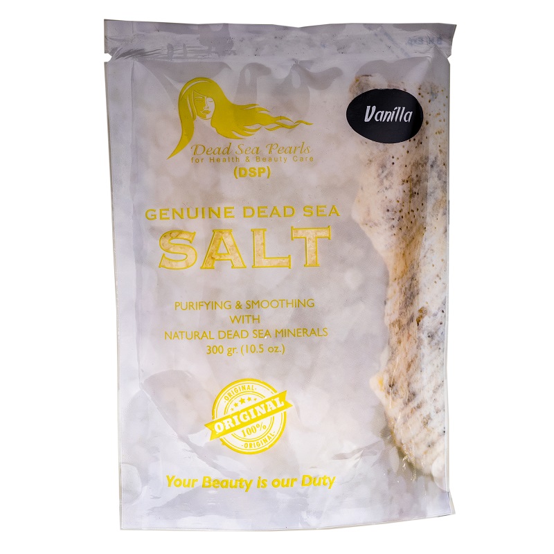 Sare de baie de la Marea Moarta cu Vanilie, 300g, Dead Sea Pearls