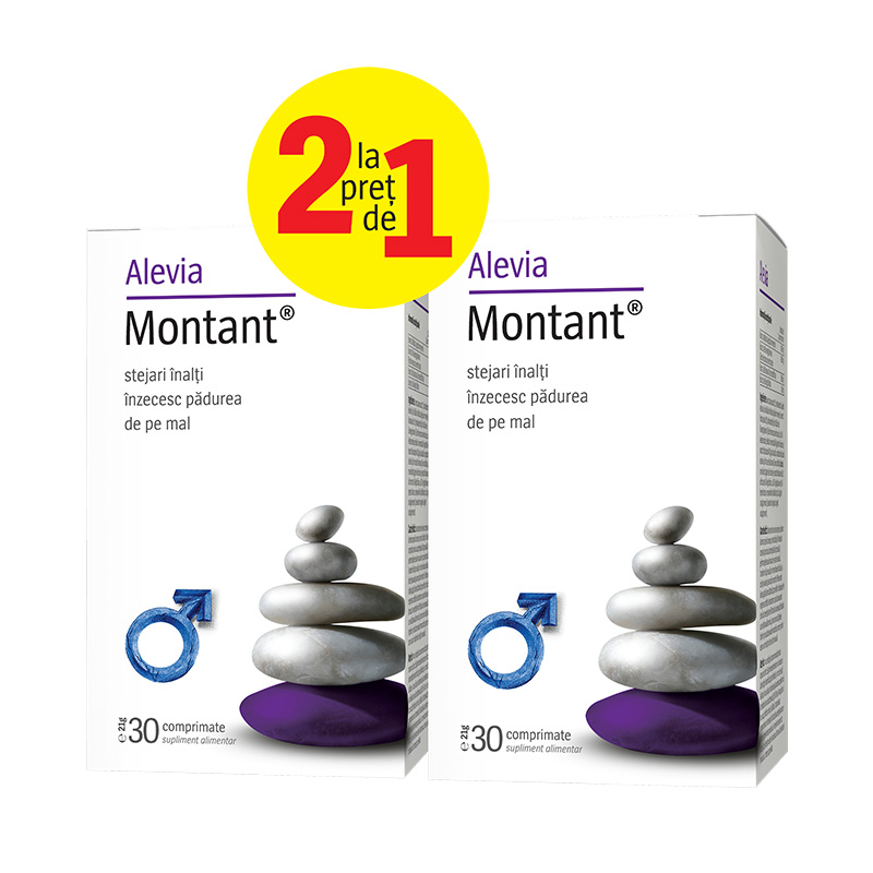 Montant, 30 comprimate, Alevia (1+1 pret special)