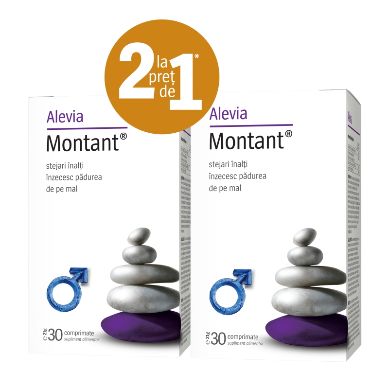 Montant, 30 comprimate, Alevia (1+1 pret special)