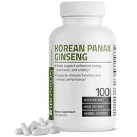 Ginseng Korean, 500 mg, 100 capsule, Bronson Laboratories