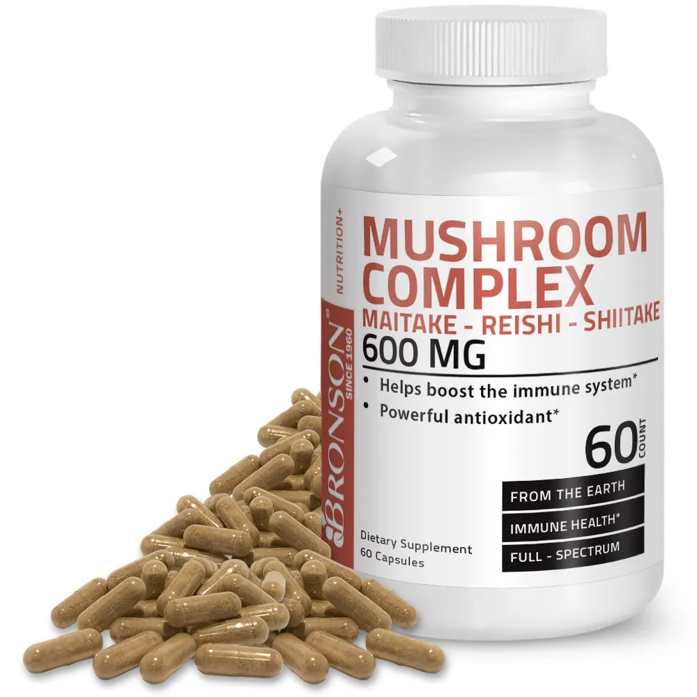 Complex ciuperci Maitake-Reishi-Shiitake, 60 capsule, Bronson Laboratories