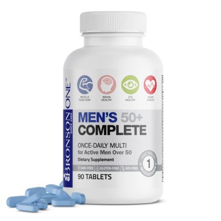 Multivitamine pentru barbati peste 50 de ani, 30 tablete, Bronson Laboratories