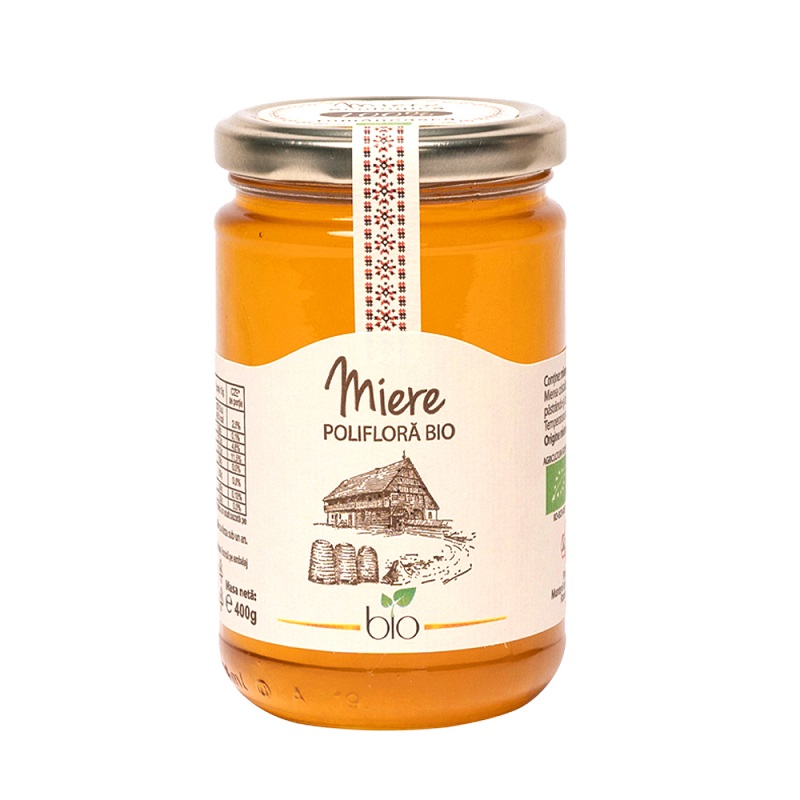 Miere Eco poliflora, 400 g, Apisrom