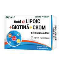 Acid Alfa Lipoic cu Biotina si Crom, 30 capsule, Cosmopharm