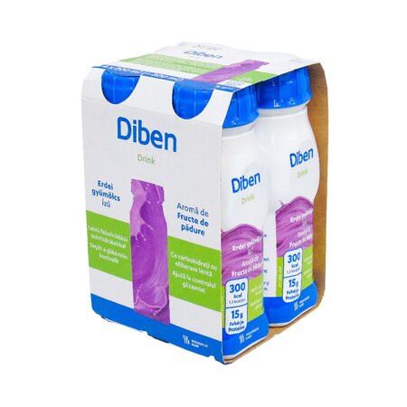Bautura speciala cu aroma de fructe de padure Diben, 4 x 200 ml, Fresenius Kabi 731156