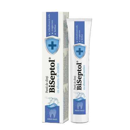 Pasta de dinti cu albatru de metilen Biseptol, 75 ml, Dacia Plant
