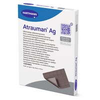 Pansament Cu Unguent Neutru Si Argint Atrauman Ag, 5 x 5 cm, 10 bucati, Hartmann
