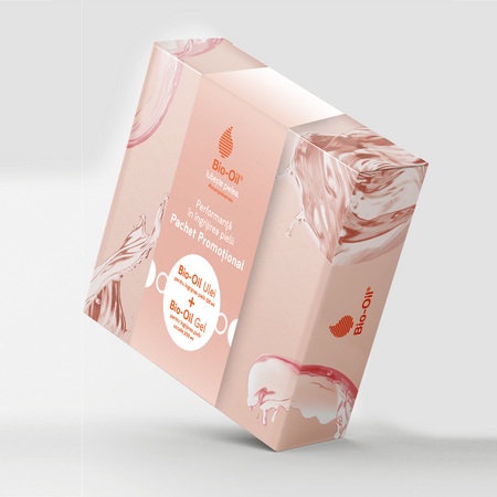 Pachet Ulei pentru ingrijirea pielii + Gel pentru ingrijirea pielii uscate, 125 ml + 200 ml, Bio Oil 559363