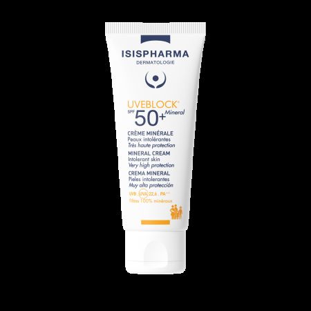 Crema cu protectie solara UVEBLOCK SPF 50+ Mineral, 40 ml, Isis Pharna