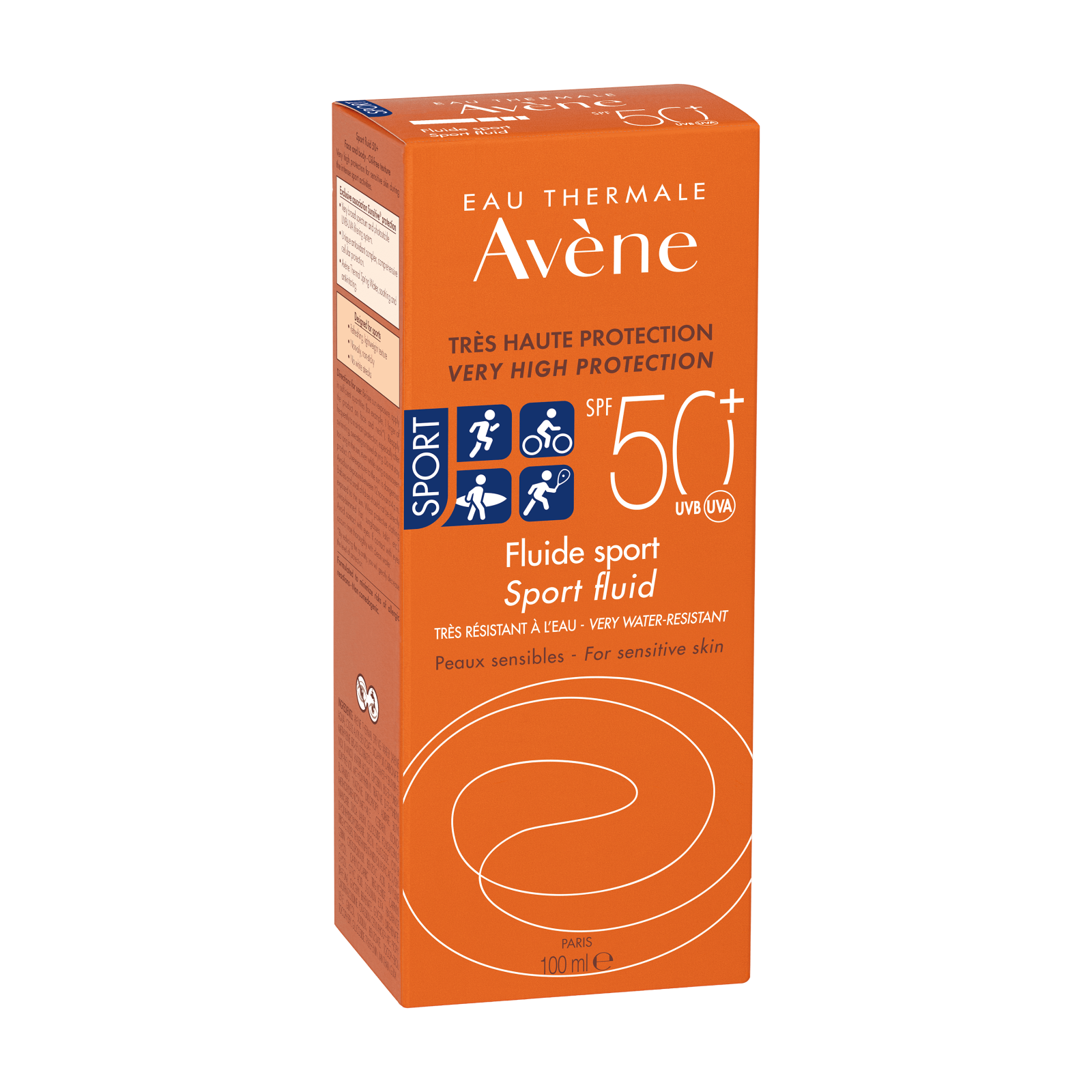 Fluid pentru protectie solara cu SPF 50+ Sport, 100 ml, Avene