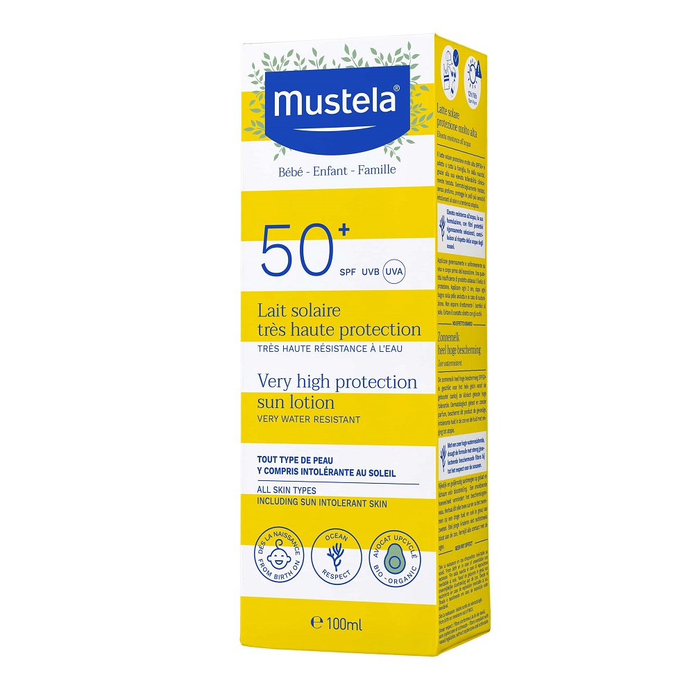 Lotiune pentru protectie solara cu SPF 50+, 100 ml, Mustela