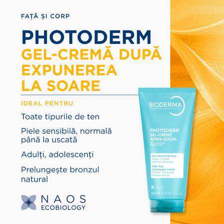 Gel-crema dupa expunerea la soare Photoderm, 200 ml, Bioderma 736537