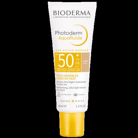 Crema coloranta cu SPF50+ nuanta Claire Light, Aquafluide Photoderm, 40 ml, Bioderma