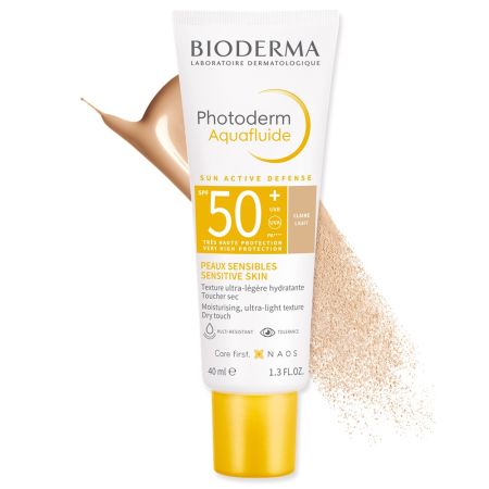 Crema coloranta cu SPF50+ nuanta Claire Light, Aquafluide Photoderm, 40 ml, Bioderma 648447