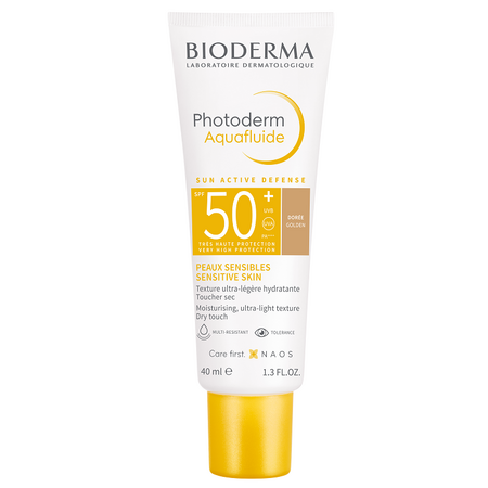 Crema coloranta cu SPF50+ nuanta Doree Golden Aquafluide Photoderm, 40 ml, Bioderma