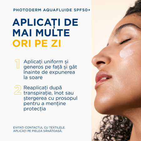 Crema lejera cu SPF50+ Invisible Aquafluide Photoderm, 40 ml, Bioderma 735763