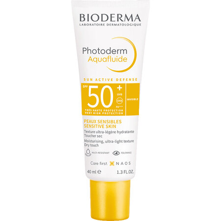 Crema lejera cu SPF50+ Invisible Aquafluide Photoderm, 40 ml, Bioderma
