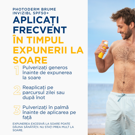 Spray invizibil cu SPF50+ Photoderm Brume, 150 ml, Bioderma 735823