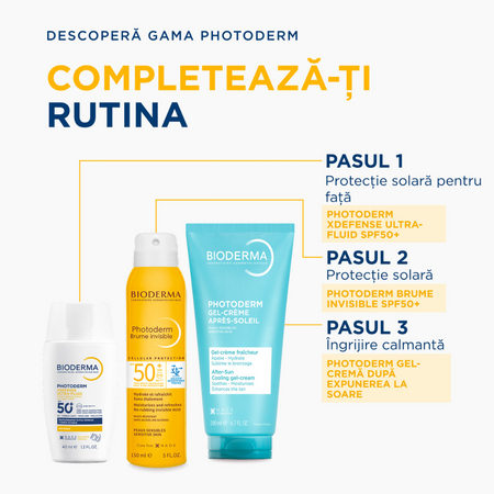 Spray invizibil cu SPF50+ Photoderm Brume, 150 ml, Bioderma 735824
