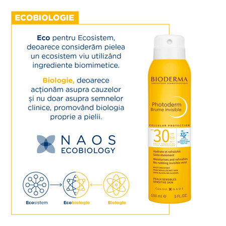 Spray invizibil Photoderm Brume, SPF30, 150 ml, Bioderma 735792
