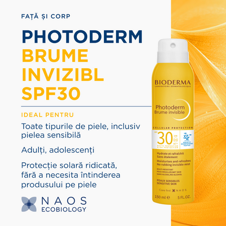 Spray invizibil Photoderm Brume, SPF30, 150 ml, Bioderma 735784