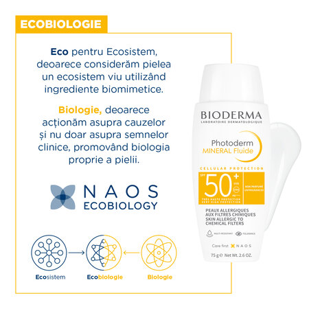 Fluid mineral cu SPF50+ Photoderm, 75 g, Bioderma 736646