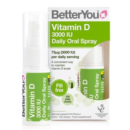 Spray oral cu vitamina D, 3000UI, 15ml, BetterYou