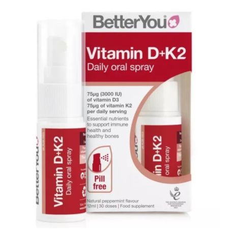 Spray oral cu vitamina D + K2, 3000UI, 12ml, BetterYou